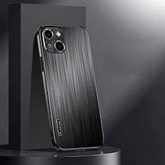 Funda Lujo Marco de Aluminio y Silicona Carcasa Bumper AT1 para Apple iPhone 14 Negro
