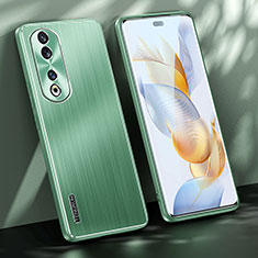 Funda Lujo Marco de Aluminio y Silicona Carcasa Bumper JL1 para Huawei Honor 90 Pro 5G Verde