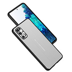 Funda Lujo Marco de Aluminio y Silicona Carcasa Bumper JL1 para Samsung Galaxy S20 FE 4G Plata