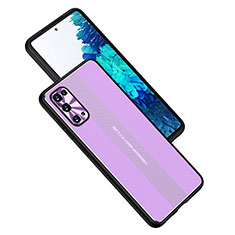 Funda Lujo Marco de Aluminio y Silicona Carcasa Bumper JL1 para Samsung Galaxy S20 Plus Morado