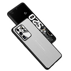 Funda Lujo Marco de Aluminio y Silicona Carcasa Bumper JL1 para Samsung Galaxy S20 Ultra Plata