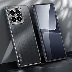 Funda Lujo Marco de Aluminio y Silicona Carcasa Bumper JL1 para Xiaomi Mi 14 5G Negro