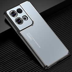 Funda Lujo Marco de Aluminio y Silicona Carcasa Bumper JL2 para Xiaomi Redmi Note 13 5G Azul