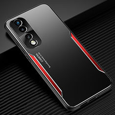 Funda Lujo Marco de Aluminio y Silicona Carcasa Bumper JL3 para Huawei Honor 70 Pro 5G Rojo