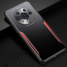 Funda Lujo Marco de Aluminio y Silicona Carcasa Bumper JL3 para Huawei Honor Magic3 Pro 5G Rojo