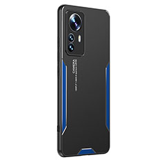 Funda Lujo Marco de Aluminio y Silicona Carcasa Bumper M01 para Xiaomi Mi 12S Pro 5G Azul