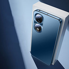 Funda Lujo Marco de Aluminio y Silicona Carcasa Bumper para Huawei Honor 90 5G Azul