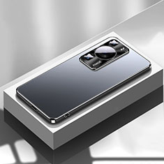 Funda Lujo Marco de Aluminio y Silicona Carcasa Bumper para Huawei P60 Negro