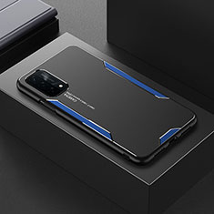 Funda Lujo Marco de Aluminio y Silicona Carcasa Bumper para OnePlus Nord N200 5G Azul