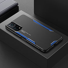 Funda Lujo Marco de Aluminio y Silicona Carcasa Bumper para Xiaomi Mi 10T 5G Azul