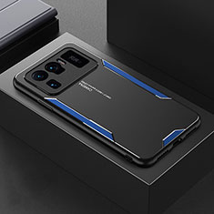 Funda Lujo Marco de Aluminio y Silicona Carcasa Bumper para Xiaomi Mi 11 Ultra 5G Azul