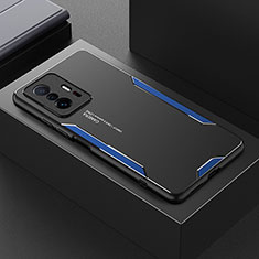 Funda Lujo Marco de Aluminio y Silicona Carcasa Bumper para Xiaomi Mi 11T Pro 5G Azul