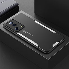 Funda Lujo Marco de Aluminio y Silicona Carcasa Bumper para Xiaomi Mi 13 Lite 5G Plata