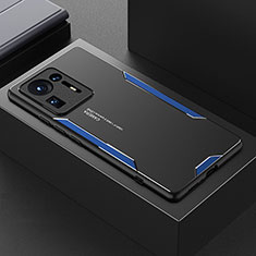 Funda Lujo Marco de Aluminio y Silicona Carcasa Bumper para Xiaomi Mi Mix 4 5G Azul