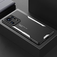 Funda Lujo Marco de Aluminio y Silicona Carcasa Bumper para Xiaomi Mi Mix 4 5G Plata