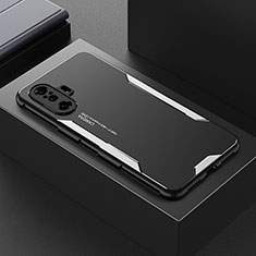 Funda Lujo Marco de Aluminio y Silicona Carcasa Bumper para Xiaomi Poco F3 GT 5G Plata