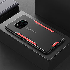 Funda Lujo Marco de Aluminio y Silicona Carcasa Bumper para Xiaomi Poco X3 NFC Rojo