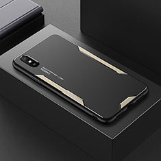 Funda Lujo Marco de Aluminio y Silicona Carcasa Bumper para Xiaomi Redmi 9AT Oro