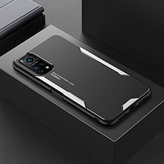 Funda Lujo Marco de Aluminio y Silicona Carcasa Bumper para Xiaomi Redmi K30S 5G Plata