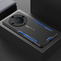 Funda Lujo Marco de Aluminio y Silicona Carcasa Bumper PB1 para Huawei Honor Magic5 Lite 5G Azul