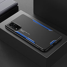 Funda Lujo Marco de Aluminio y Silicona Carcasa Bumper PB1 para Huawei Honor V40 5G Azul