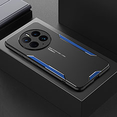 Funda Lujo Marco de Aluminio y Silicona Carcasa Bumper PB1 para Huawei Mate 50 Pro Azul