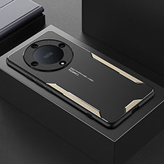 Funda Lujo Marco de Aluminio y Silicona Carcasa Bumper PB2 para Huawei Honor Magic6 Lite 5G Oro