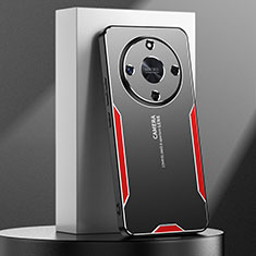 Funda Lujo Marco de Aluminio y Silicona Carcasa Bumper PB4 para Huawei Honor Magic6 Lite 5G Rojo