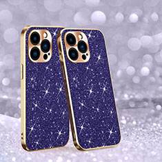 Funda Silicona Carcasa Goma Bling-Bling AC1 para Apple iPhone 13 Pro Max Morado