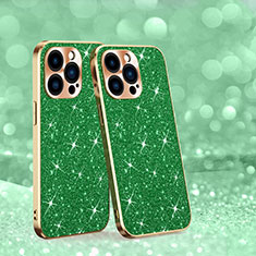 Funda Silicona Carcasa Goma Bling-Bling AC1 para Apple iPhone 14 Pro Verde