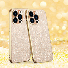Funda Silicona Carcasa Goma Bling-Bling AC1 para Apple iPhone 15 Pro Max Oro