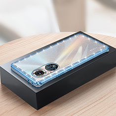 Funda Silicona Carcasa Goma Bling-Bling AT2 para Huawei Honor 50 Pro 5G Azul