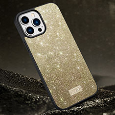 Funda Silicona Carcasa Goma Bling-Bling LD1 para Apple iPhone 13 Pro Max Oro