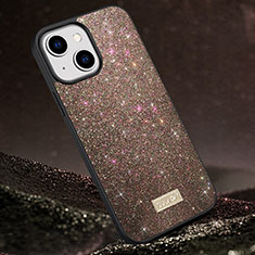 Funda Silicona Carcasa Goma Bling-Bling LD1 para Apple iPhone 14 Marron