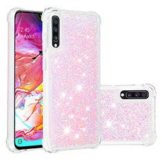 Funda Silicona Carcasa Goma Bling-Bling S01 para Samsung Galaxy A70 Rosa