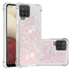 Funda Silicona Carcasa Goma Bling-Bling S01 para Samsung Galaxy F12 Rosa