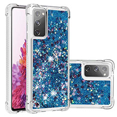 Funda Silicona Carcasa Goma Bling-Bling S01 para Samsung Galaxy S20 FE (2022) 5G Azul