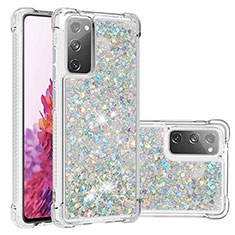 Funda Silicona Carcasa Goma Bling-Bling S01 para Samsung Galaxy S20 FE (2022) 5G Plata