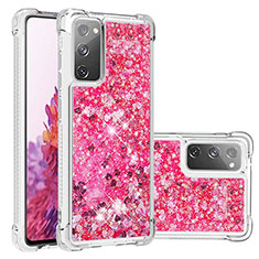 Funda Silicona Carcasa Goma Bling-Bling S01 para Samsung Galaxy S20 Lite 5G Rosa Roja