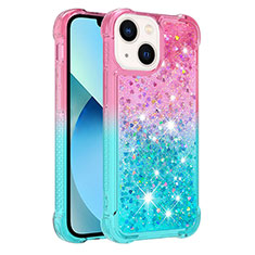 Funda Silicona Carcasa Goma Bling-Bling S02 para Apple iPhone 14 Rosa