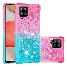 Funda Silicona Carcasa Goma Bling-Bling S02 para Samsung Galaxy A42 5G Rosa