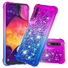 Funda Silicona Carcasa Goma Bling-Bling S02 para Samsung Galaxy A50S Morado