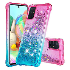 Funda Silicona Carcasa Goma Bling-Bling S02 para Samsung Galaxy A71 4G A715 Rosa