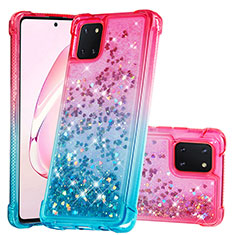 Funda Silicona Carcasa Goma Bling-Bling S02 para Samsung Galaxy A81 Rosa