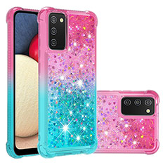 Funda Silicona Carcasa Goma Bling-Bling S02 para Samsung Galaxy F02S SM-E025F Rosa