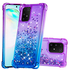 Funda Silicona Carcasa Goma Bling-Bling S02 para Samsung Galaxy M80S Morado