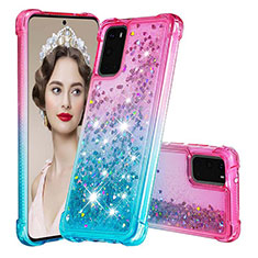 Funda Silicona Carcasa Goma Bling-Bling S02 para Samsung Galaxy S20 5G Rosa