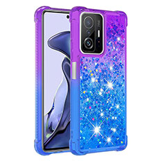 Funda Silicona Carcasa Goma Bling-Bling S02 para Xiaomi Mi 11T Pro 5G Morado