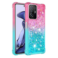 Funda Silicona Carcasa Goma Bling-Bling S02 para Xiaomi Mi 11T Pro 5G Rosa