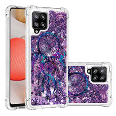 Funda Silicona Carcasa Goma Bling-Bling S03 para Samsung Galaxy A42 5G Morado